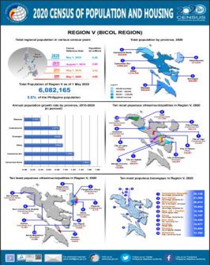 2020 Census of Population and Housing: Region V (Bicol Region)
